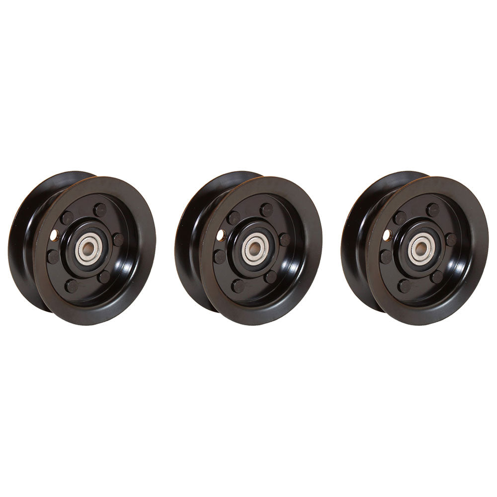 (Pack of 3) Flat Idler Pulley Fits Exmark Zero-Turn Mower QZS708GEM50200 Tractor