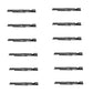 12 Pk. Notched Hight Lift Blades 103-6404 Fits Exmark Lazer Z AS XP XS 116-5171