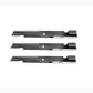 Set of 3 24-1/2" x 15/16" Notched High Lift Mower Blades Fits Exmark 103-6404