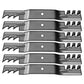 6 Mulching Blades Fits Bush Hog 60" Fits Grasshopper  61" Fits Woods 61"