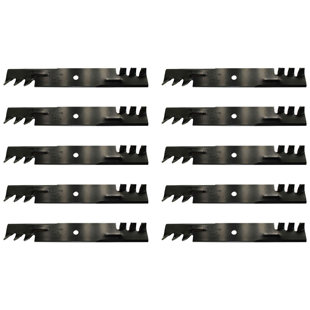 Qty 10: Toothed Mower Blades Fits Bobcat Replaces 112111-02