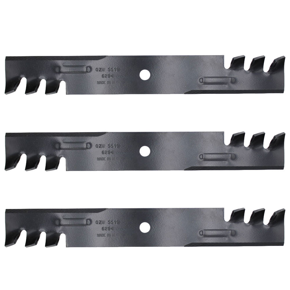Qty 3: Toothed Mower Blades Fits Oregon