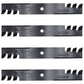Qty 4: Toothed Mower Blades Fits Snapper Replaces 1662037