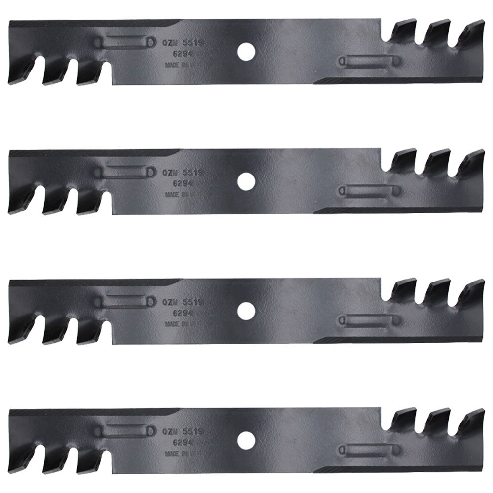 Qty 4: Toothed Mower Blades Fits John Deere Replaces PL4206