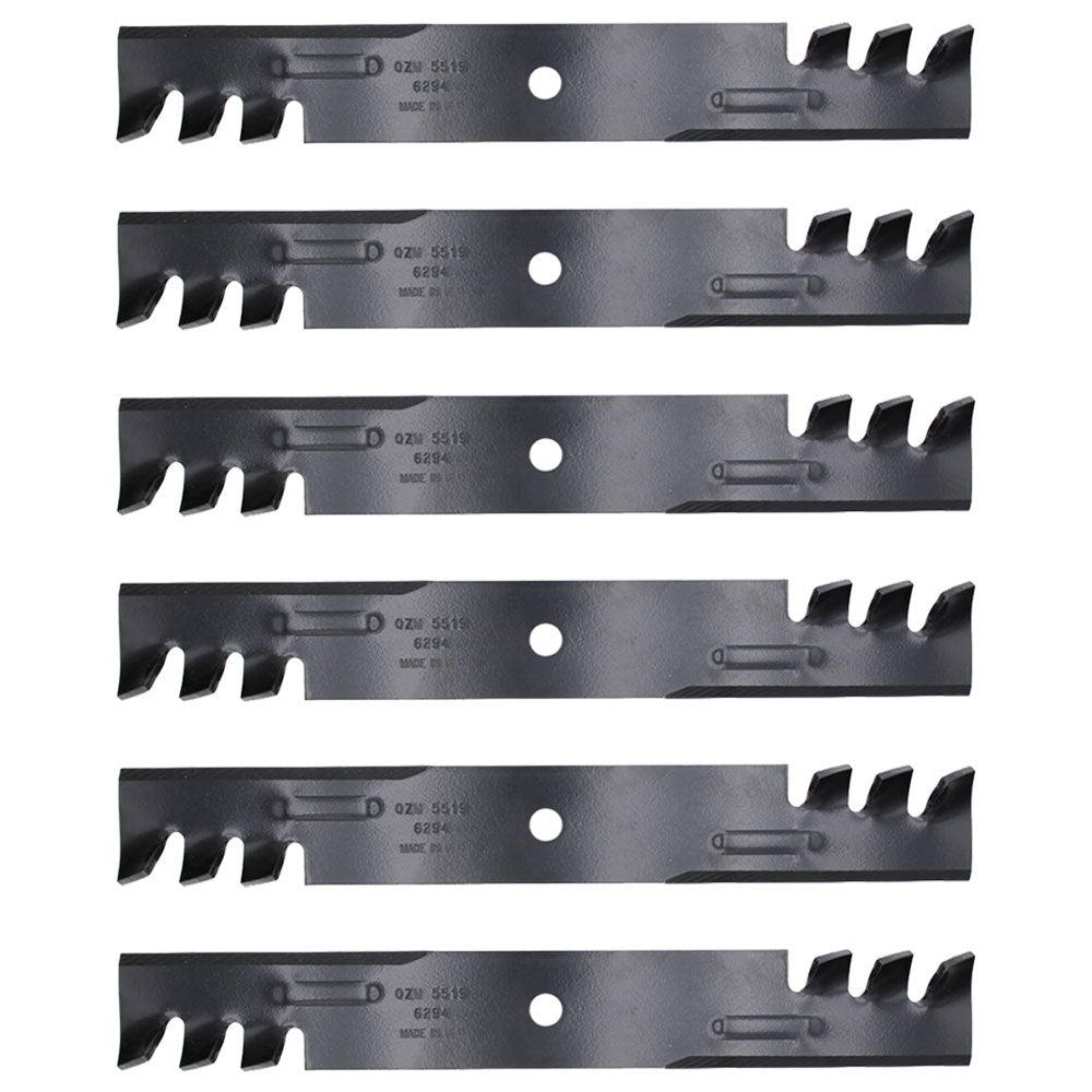 Qty 6: Toothed Mower Blades Fits Toro Replaces 105-7779