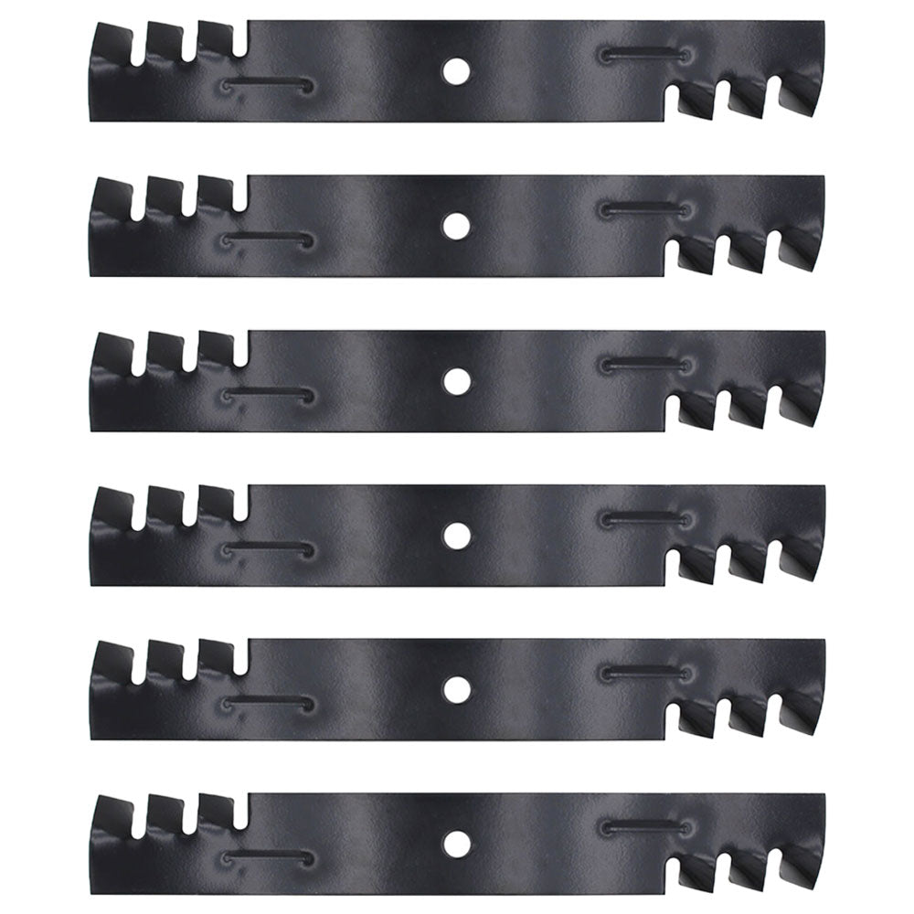 Qty 6: Toothed Mower Blades Fits Snapper Replaces 1662037
