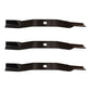 set of 3 Fits Woods finish mower blades 72" L306 RM306 RM600 13404 31306 13404KT