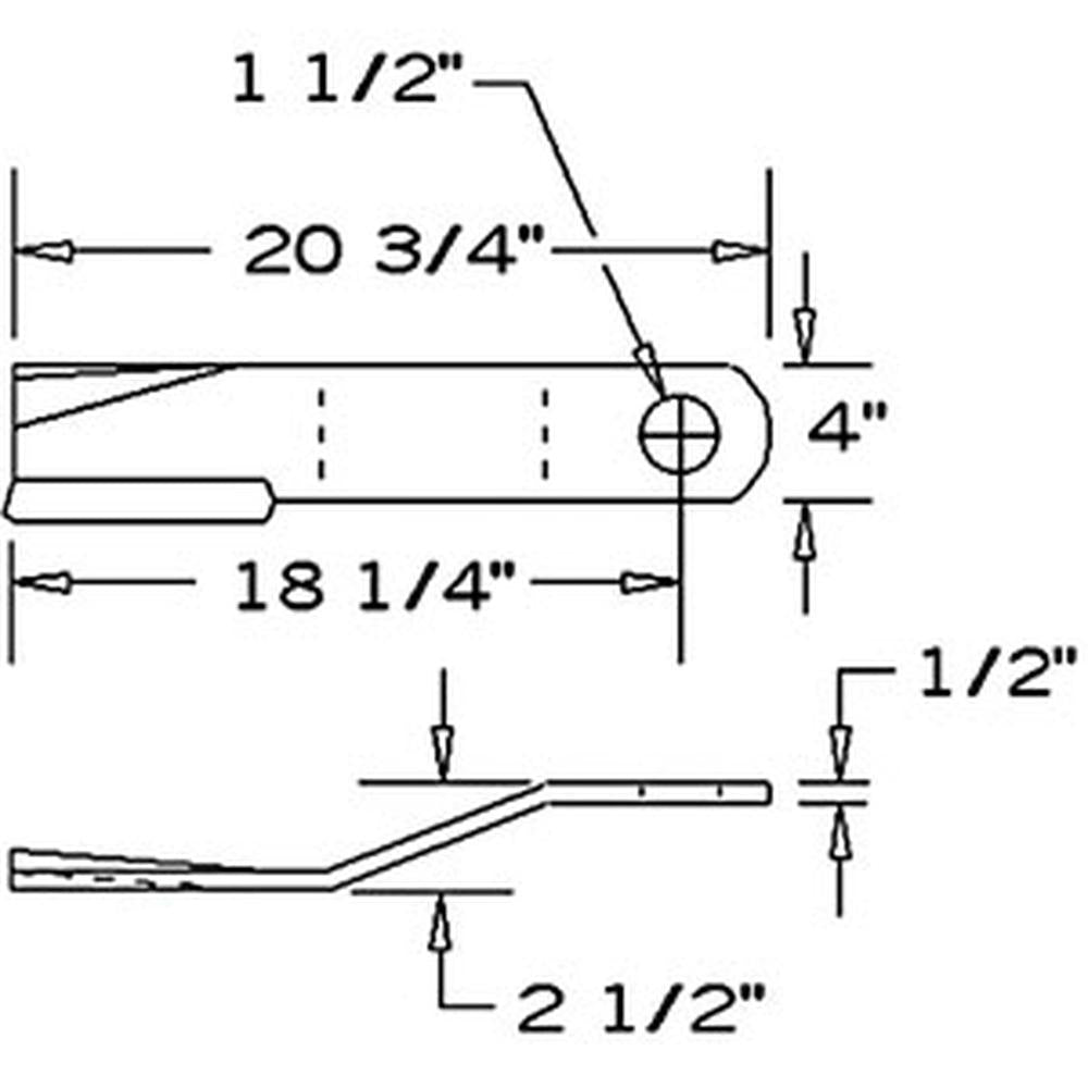 CCW Lift Rotary Cutter Blade Fits 13368 3008 3214 3368 80A84324 80A86664 80A8666