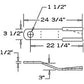 6T1021R WP6T1021R New 4" x 20" CW Lift Rotary Cutter Blade for Tiger Boom Mower
