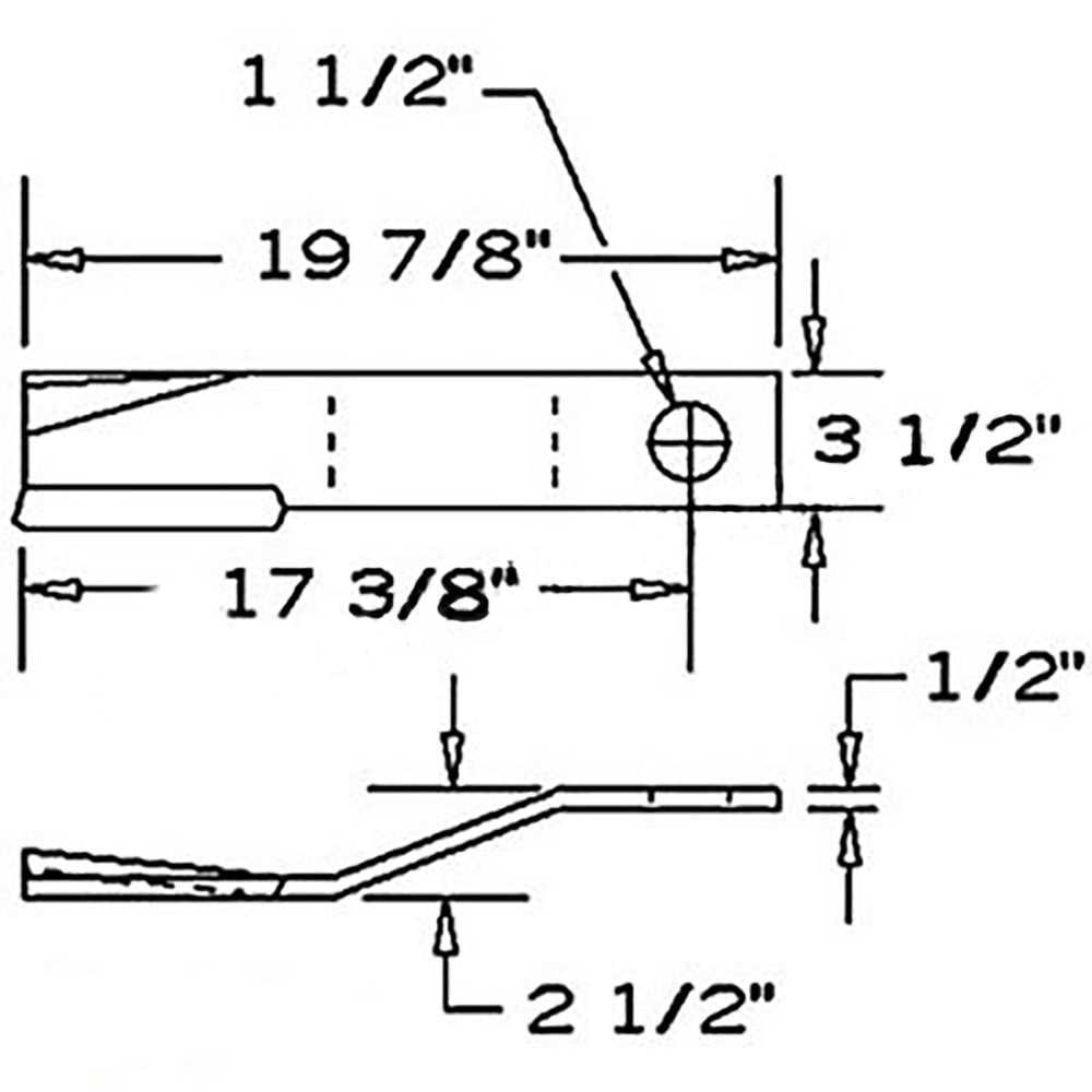 Rotary Cutter Blade Offset CCW Lift fits Rhino TW96 00753842