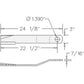 CCW 24.75" Replacement Suction Blade Fits Rhino Rotary Cutters 00761319