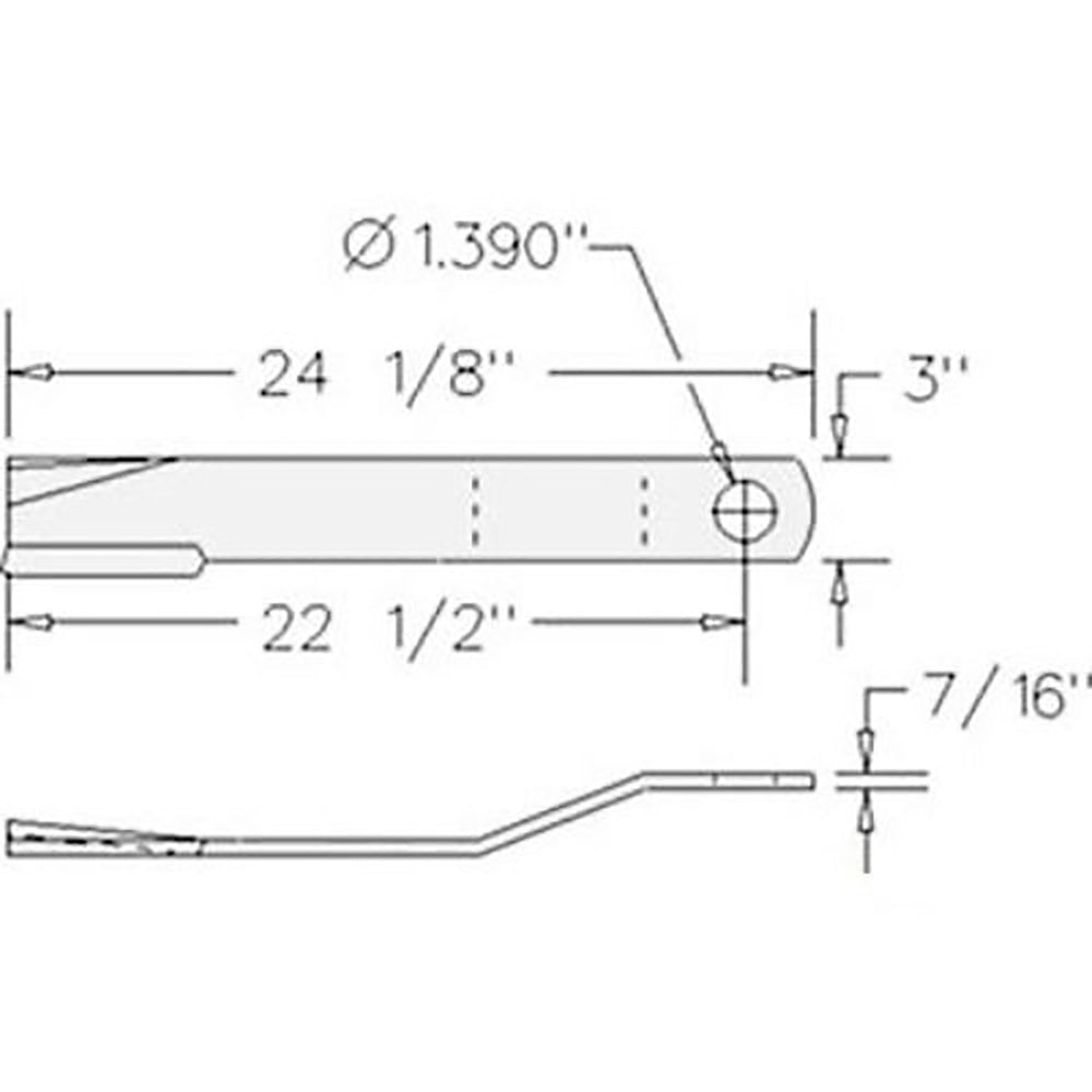 CCW 24.75" Replacement Suction Blade Fits Rhino Rotary Cutters 00761319