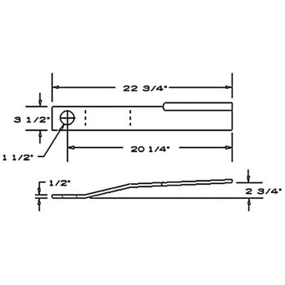 1251401 CCW Rotary Cutter Blade Fits Sidewinder GB60, GB602, SW72, 605, 660