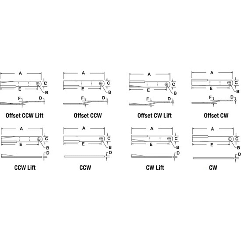 8825WD CCW Lift Blade Fits Woods Rotary Cutter Models M84 211 214 +