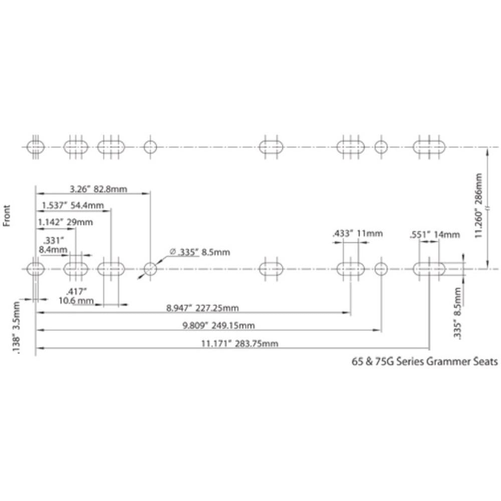 MSG75GGRC-ASSY Grammer Charcoal Cloth Low Profile Air Ride Seat w/ Arm Rests