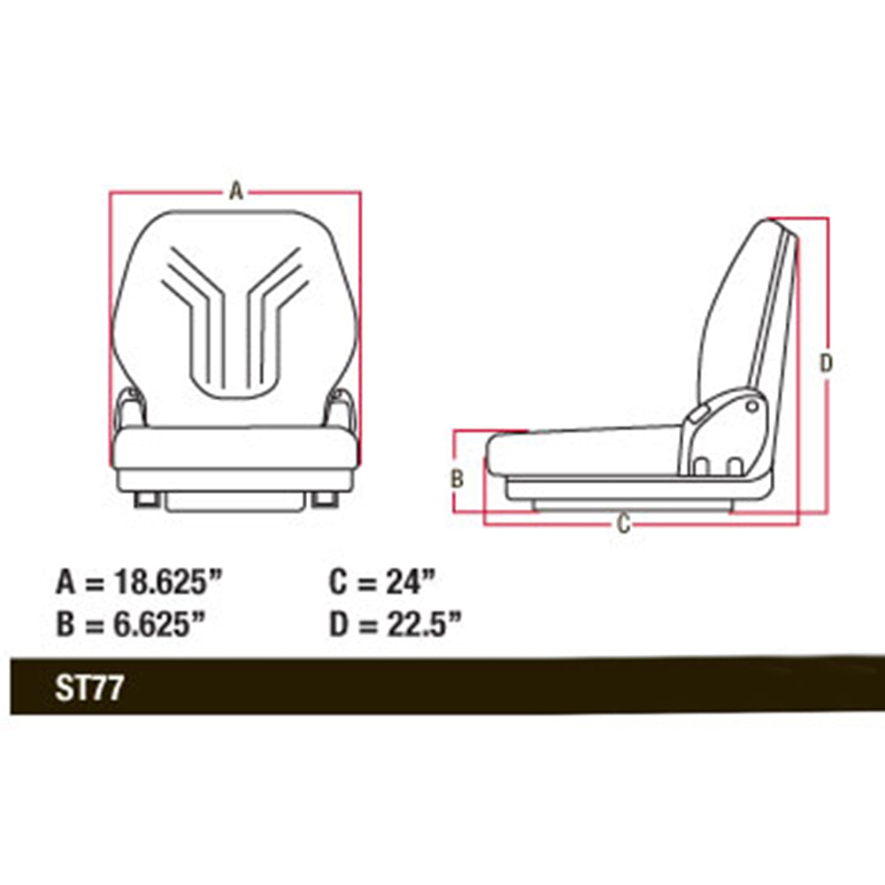MSG75GGRC Grammer Seat Fits Case A300 S100 S130 S150 S160 S175 S185 410 4210 420