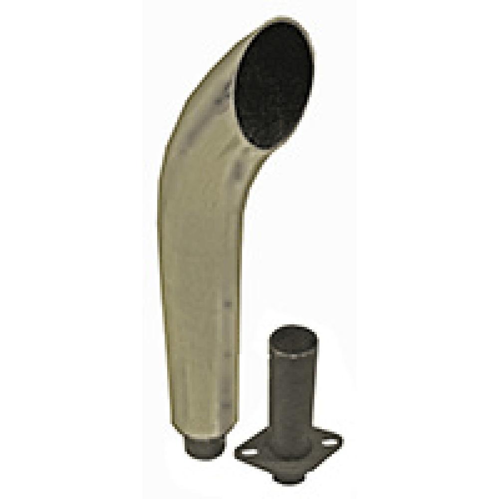 New Chrome Curved Exhaust Stack 20" Tall Fits John Deere Tractor 330 420 430 +