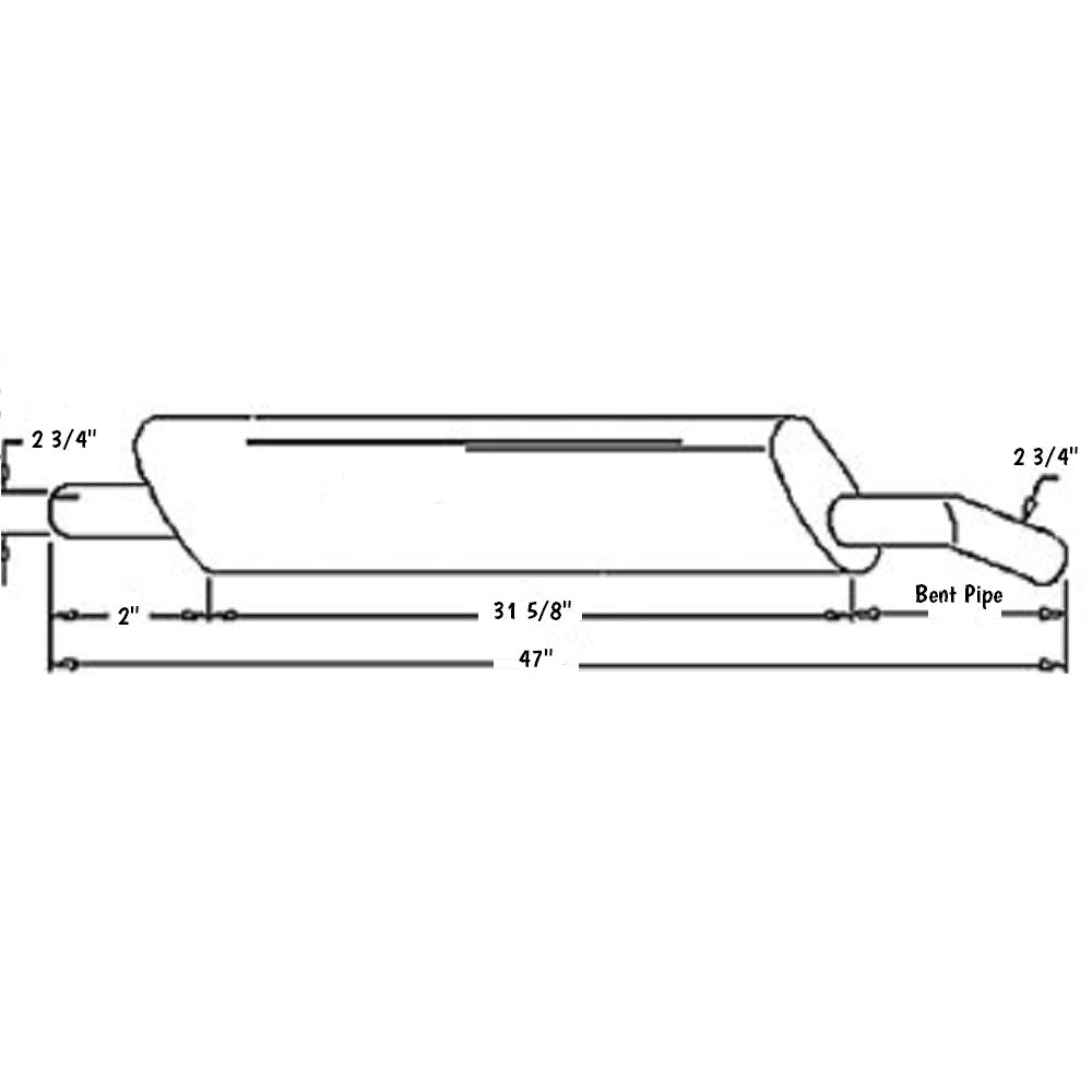 E4NN5230CA17M TW5 TW10 Muffler Fits Ford New Holland Tractor FO-38