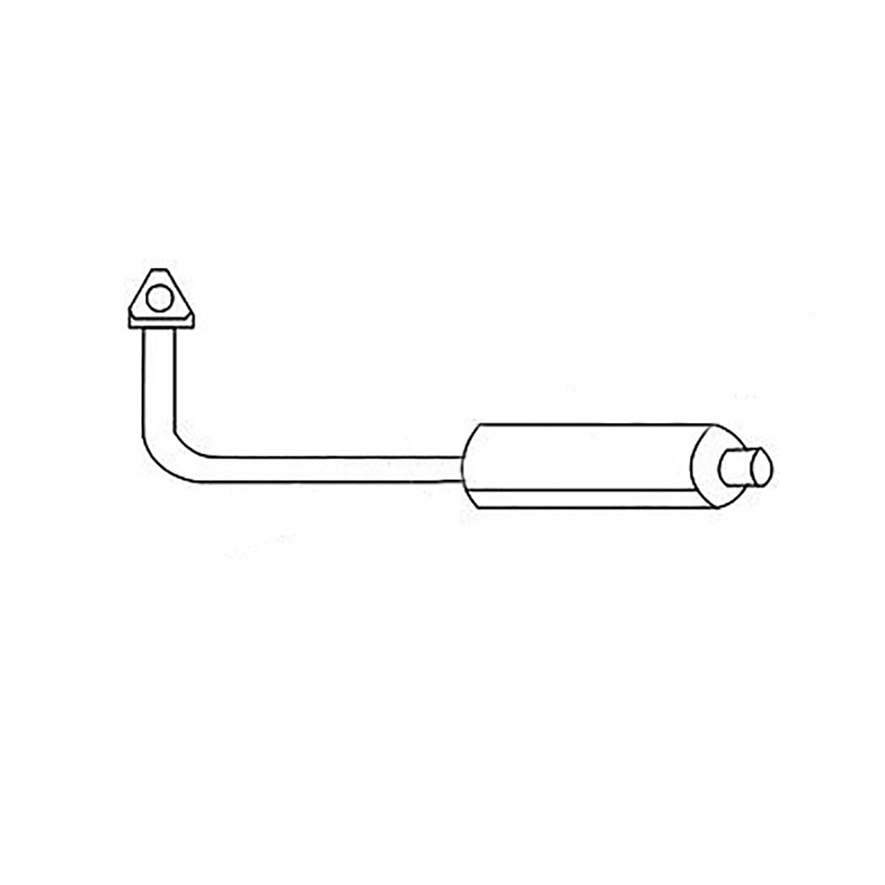 Muffler & Pipe Assembly with 3 Bolt Flange Fits Massey Ferguson Tractor MF35 MF3
