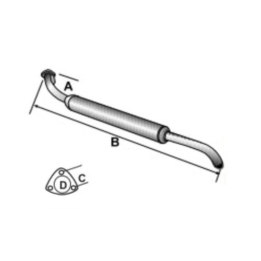 Muffler - Black Fits Massey Ferguson 205 210 3282243M1