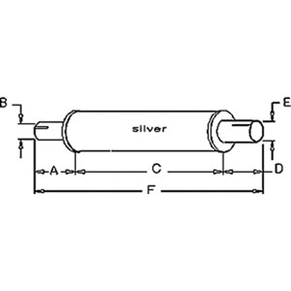 Muffler Fits 501 541 600 601 611 620 621 630 631 700 800 900 2000 NAA NAA Jubile