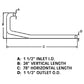 R1613 Exhaust Pipe - Fits Ford NAA / Jubilee