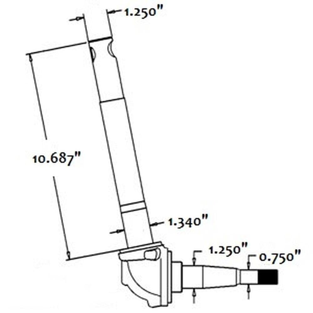 Spindle - Right Hand Fits Ford 800 600 2000 900 700 4000 957E3105