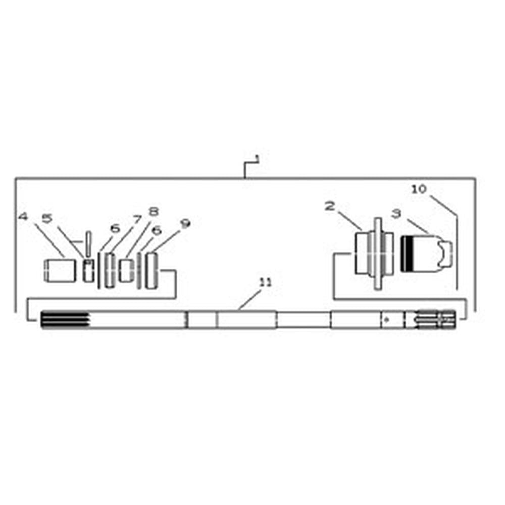 PTO Output Shaft Conversion Kit Fits Ford/New Holland Replaces 310084