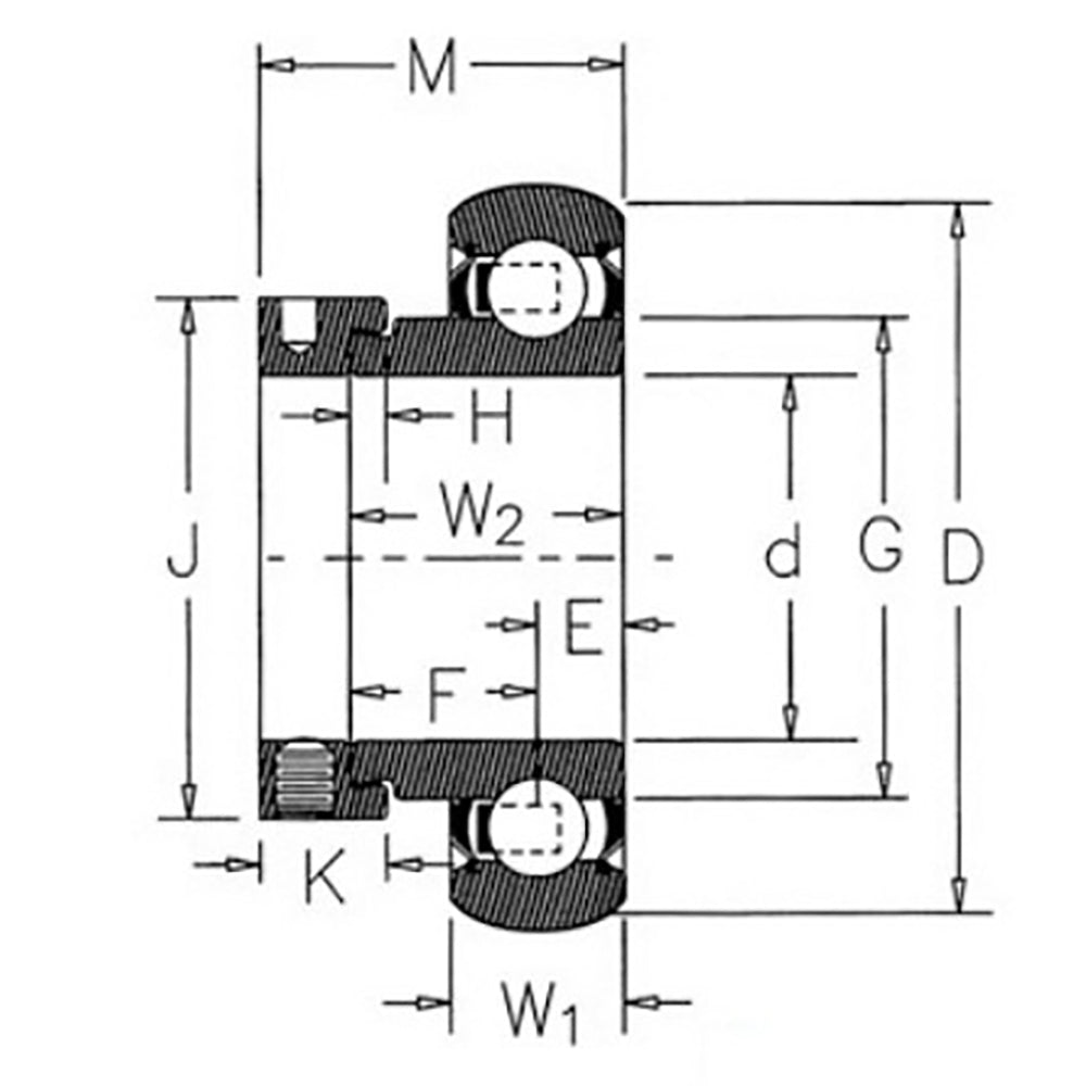 Spherical Ball Bearing Fits GEHL Replaces 057179