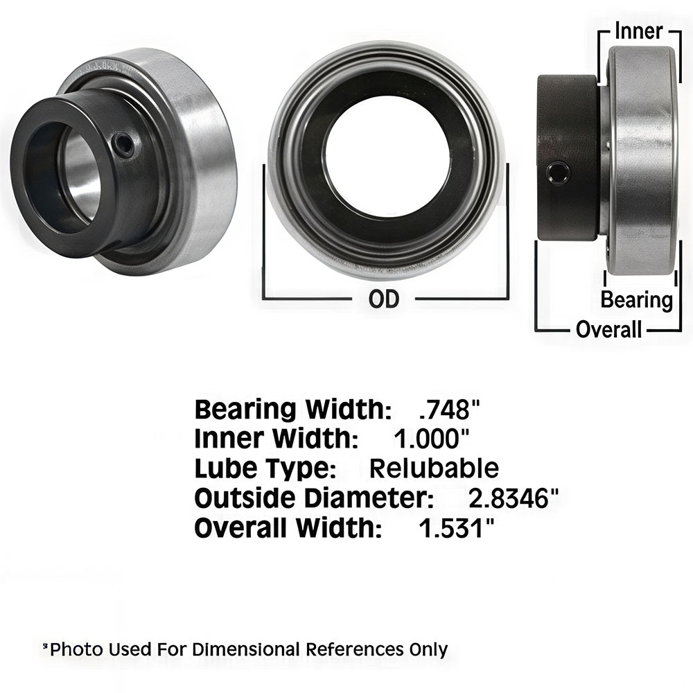 NPS105RPC Tractor Non-Relubri Fits CATable Spherical Ball Bearing With Collar