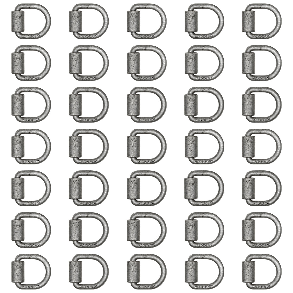 (35) 5/8" D-Ring Weld-On Flatbed/Trailer Ratchet Strap Cargo Tie-Down Anchors