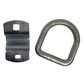 Replacement 1/2" Bolt-on D-Ring & Clip For Farm Equipment ATVs Utility Trailers