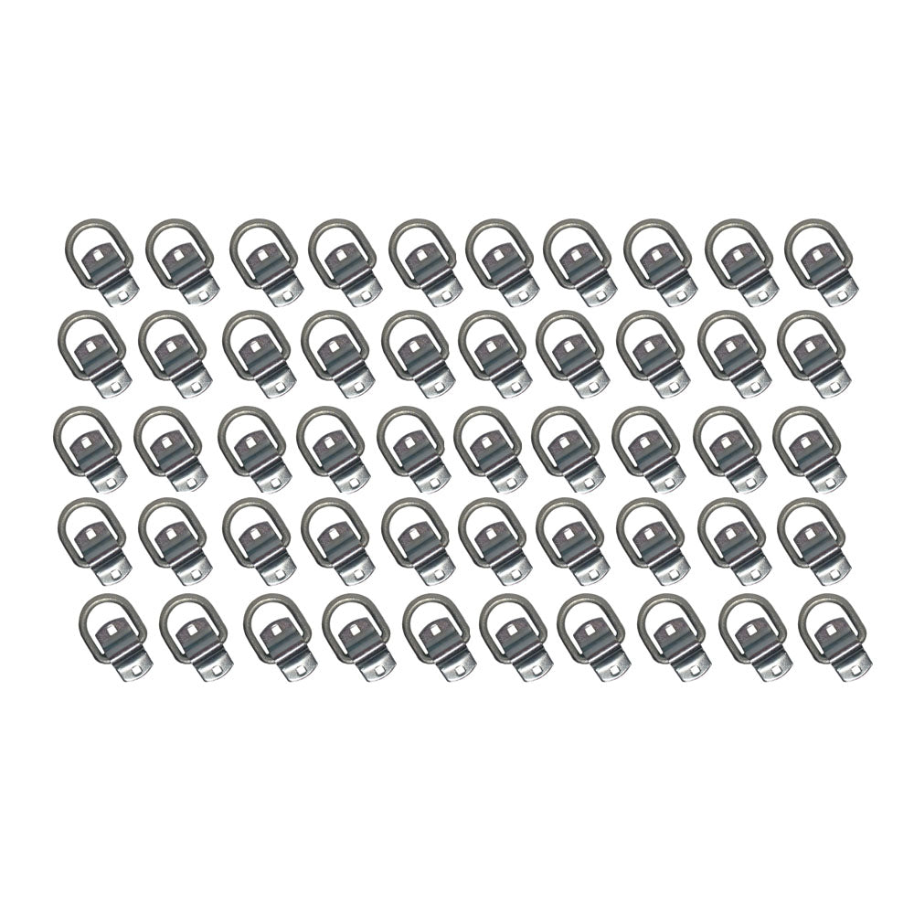 (50)- Bolt-on 1/2" D Rings Flatbed Truck Trailer Rope Tie Down Strap D-Ring