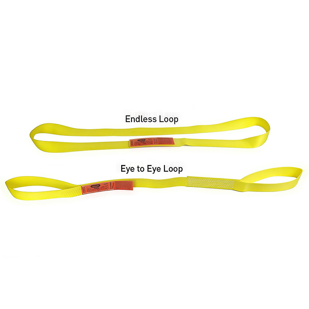 Nylon Lifting Sling - Eye-To-Eye Loop - 4' Long x 1" Wide Universal Fit