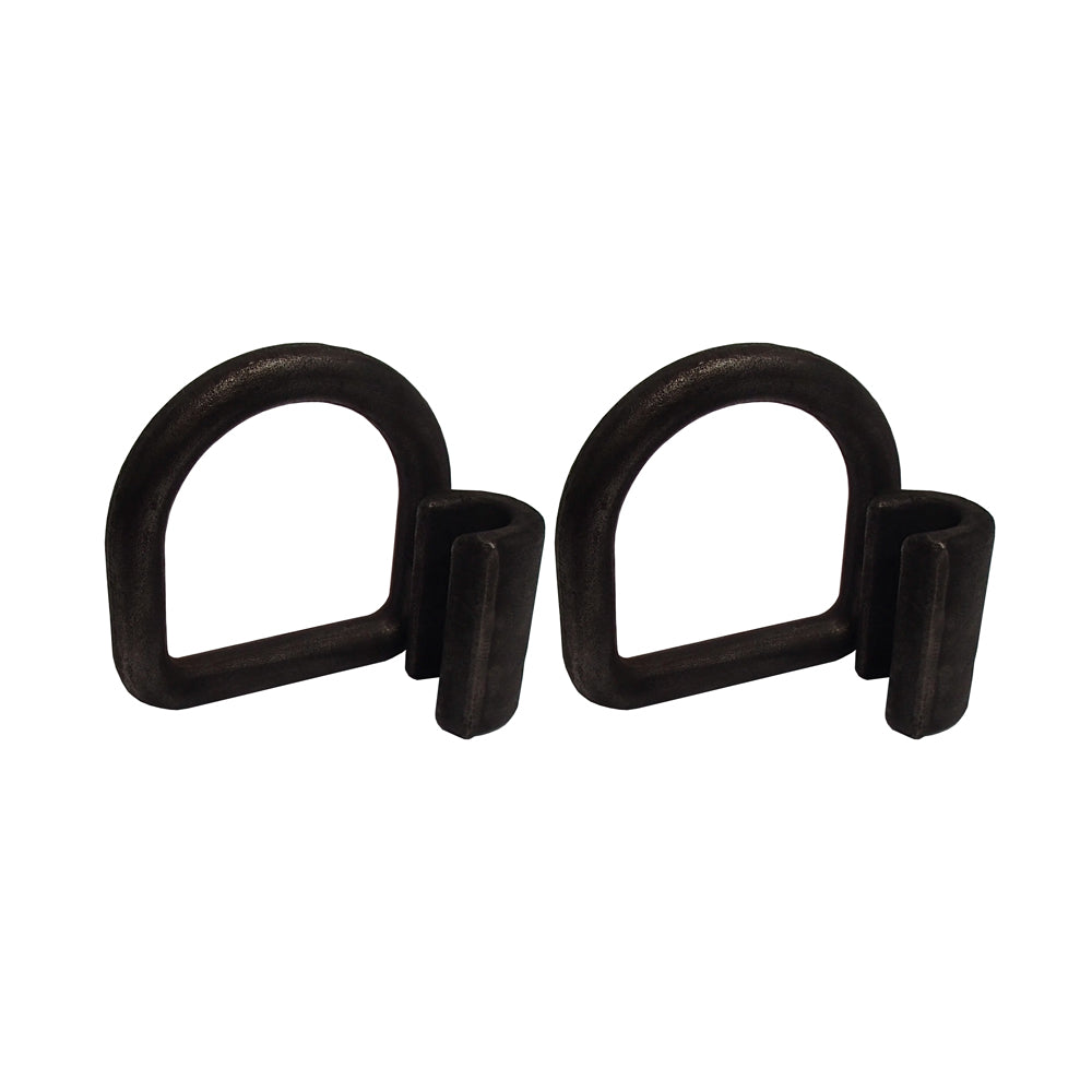 (2) 1/2" D Ring Weld-On Flatbed Truck Trailer Ratchet Strap Cargo Tie Down Ring