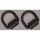 (2) 1/2" D Ring Weld-On Flatbed Truck Trailer Ratchet Strap Cargo Tie Down Ring