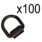 (100)- Weld-on 1/2" D Rings Flatbed Truck Trailer Cargo Tie Down Ratchet Strap