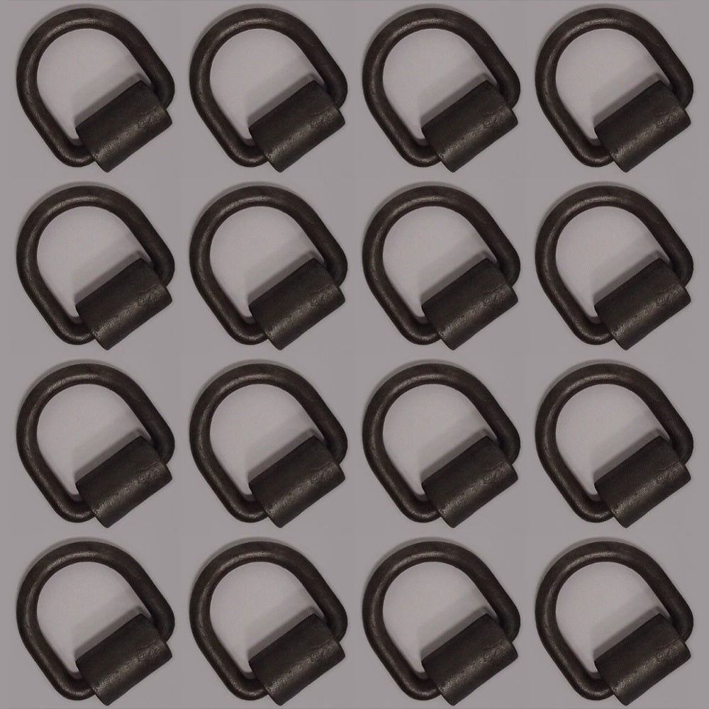 (16) 1/2" D Ring Weld On Flatbed Truck Trailer Ratchet Strap Cargo Tie Down Ring