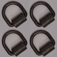 (4) 1/2" D-Rings with Weld-on Clips Flatbed Truck Trailer Tie Down D Ring & Clip