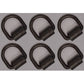 (6) Weld-on 1/2" D Rings Tie Down Ratchet Cargo Strap Flatbed Truck Trailer Ring
