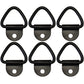 (6) D-Ring 1/4" Steel ATV Truck Trailer Motorcycle 2400# Chain Rope Tie Down