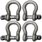 (4) 3/4" Shackle Clevis D-Ring with Screw Pin Anchor Chain Rope Cable Rigging