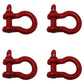 (4) 3/4" Shackle Clevis D-Ring with Screw Pin Anchor Chain Rope Cable Rigging