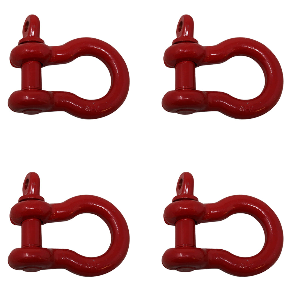 (4) 3/4" Shackle Clevis D-Ring with Screw Pin Anchor Chain Rope Cable Rigging