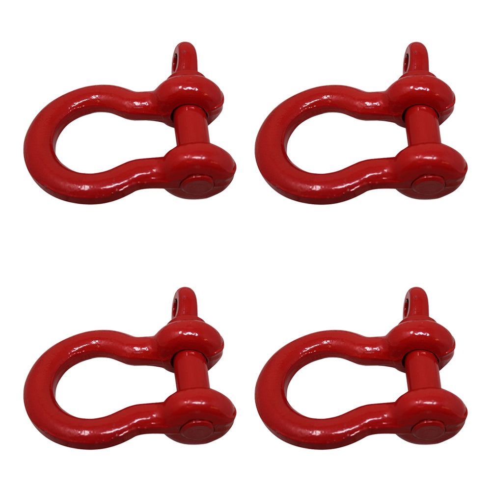 (4) 3/4" Shackle Clevis D-Ring with Screw Pin Anchor Chain Rope Cable Rigging