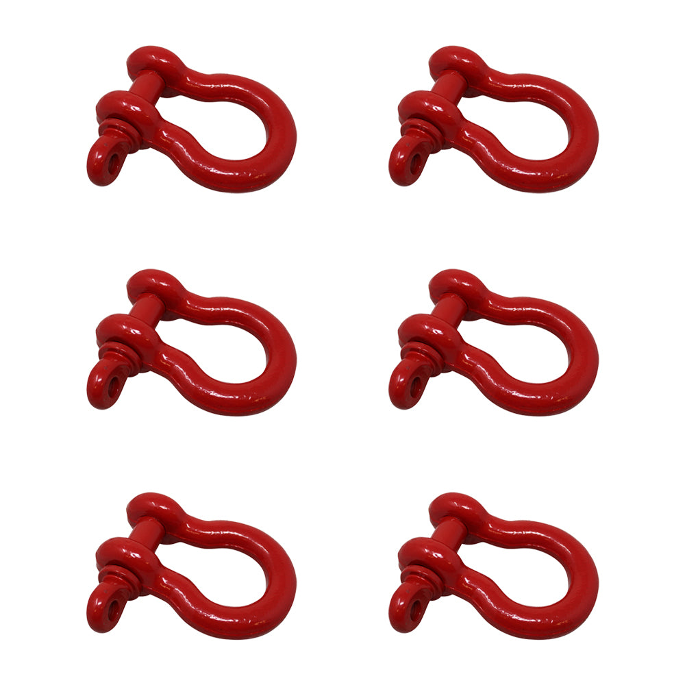 6x 3/4" Shackle Screw Pin Clevis Anchor Bow Shackles Sling Cable Chain Rigging