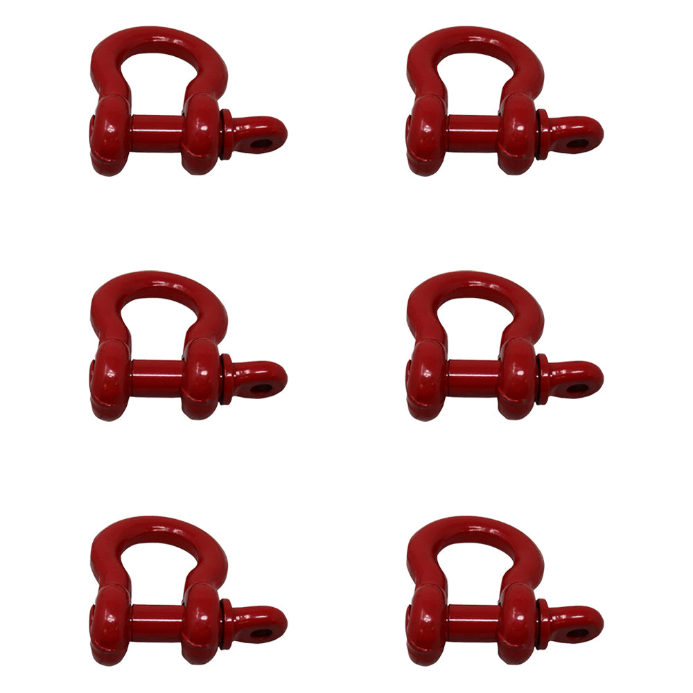 6x 3/4" Shackle Screw Pin Clevis Anchor Bow Shackles Sling Cable Chain Rigging