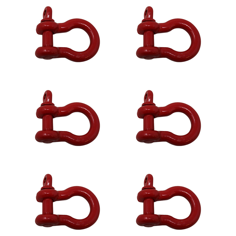 6x 3/4" Shackle Screw Pin Clevis Anchor Bow Shackles Sling Cable Chain Rigging