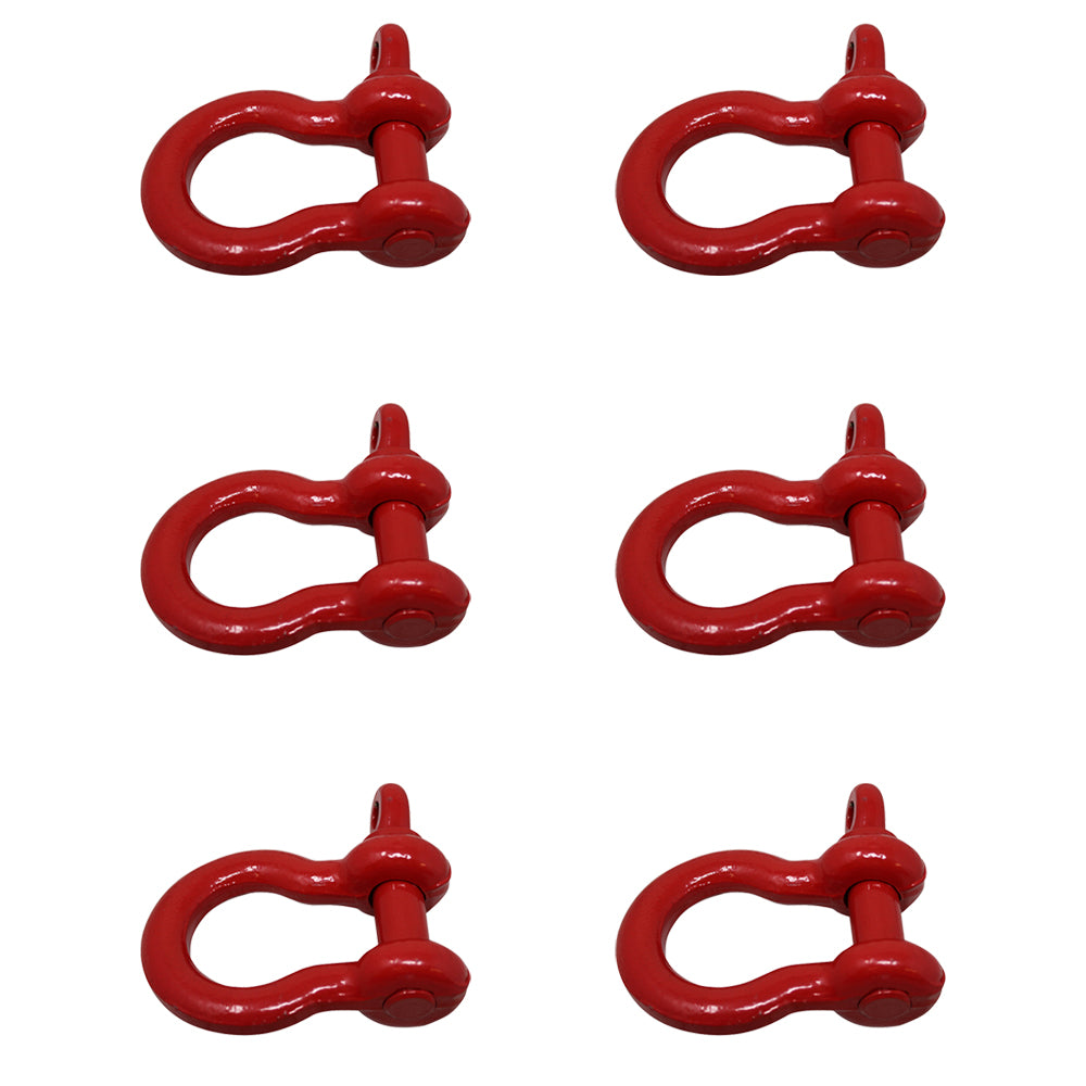 6x 3/4" Shackle Screw Pin Clevis Anchor Bow Shackles Sling Cable Chain Rigging