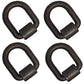 (4) Forged 1" Weld On D Ring Trailer Truck Towing Chain Tie Down Rings